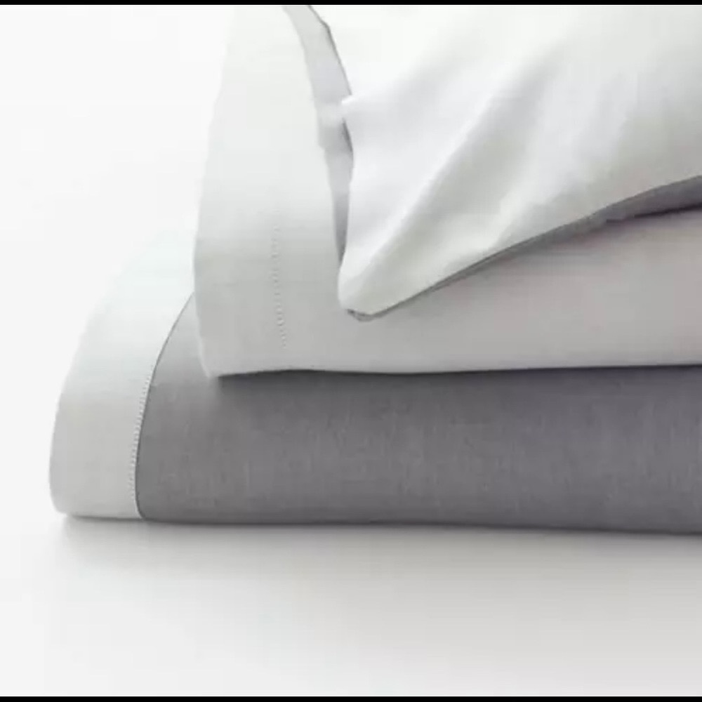 NEW LUXE by Annie Selke Paradiso King Flat Sheet (silver/grey) 300 TC, Modal